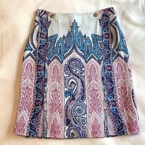 Vintage Etro Paisley Pencil Skirt